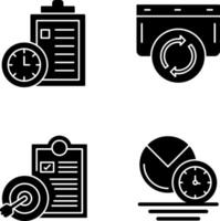 Time Management and Refresh Icon vector
