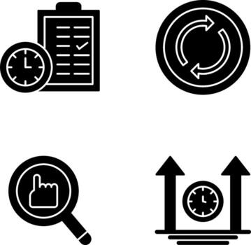 Time Planing and Loop Icon vector