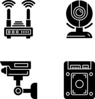 Router and Web Cam Icon vector