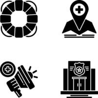 Lifesaver and Location Icon vector