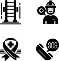 Ladder and Support Icon vector