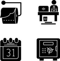 Tissue Roll and Worker Icon vector