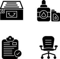 archivo gabinete y tinta cartucho icono vector