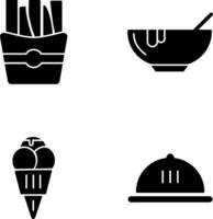 Soup and Fries Icon vector