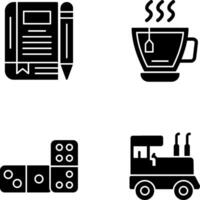 Tea and Diary Icon vector