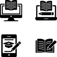 Digital Learning and Written Icon vector