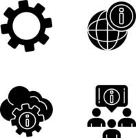 cogwheel and world Icon vector