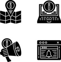 information point and laptop Icon vector