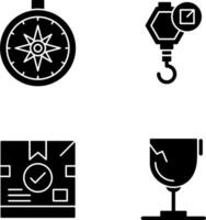 compass and hook Icon vector