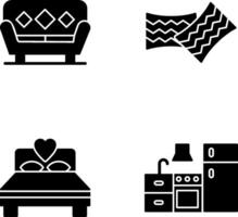 Sofa and Cushions Icon vector