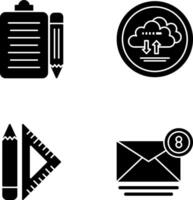 clipboard and cloud data Icon vector