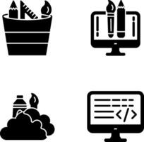 graphic tools and creative design Icon vector