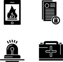 Fire and Privacy Icon vector
