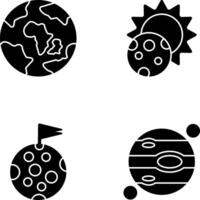 earth and eclipse Icon vector