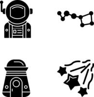 big dipper and astronaut Icon vector