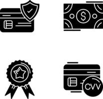 Card Protection and Dollar Icon vector