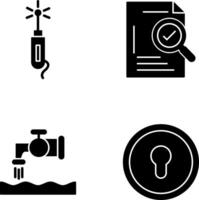 Laser Pen and Check Icon vector