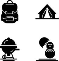 Bag and Camp Icon vector