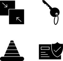 Combine and Key Icon vector