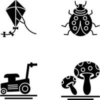 Kite and Ladybug Icon vector