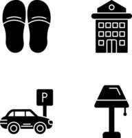 Slippers and Hotel Icon vector