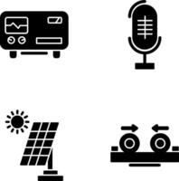 Oscillscope and Amplifire Icon vector