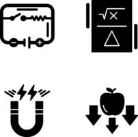 eléctrico circuito y fórmula icono vector