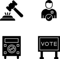 Gavel and Candidate Icon vector