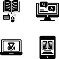 Online Learning and Faq Icon vector