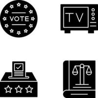 Vote and Tv Icon vector