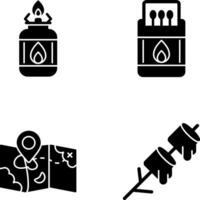 Camping Gas and Matches Icon vector