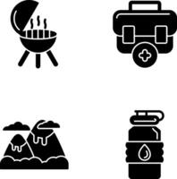Bbq and First Aid Icon vector