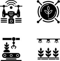 Analytics and Drone Icon vector