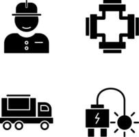 Worker and Plumbing Icon vector
