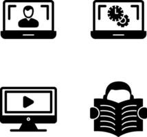 Flex Time and Online Lesson Icon vector