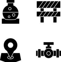 Flask and Barrier Icon vector