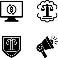 Demonstrator and Justice Scale Icon vector