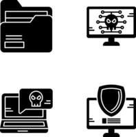 Folder and Malware Icon vector