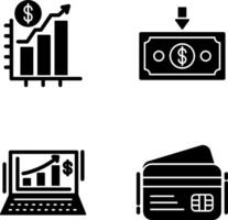 Chart Up and Money Down Icon vector