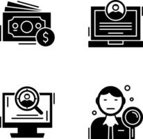 Money and CV Icon vector