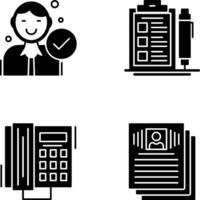 Hire and Check List Icon vector