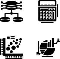 estructurado datos y calculadora icono vector