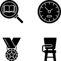 Search and ClockSnack and Money Icon vector