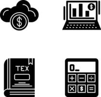 Cloud Computing and Bar Chart Icon vector