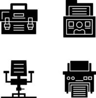 Briefcase and Folder Icon vector