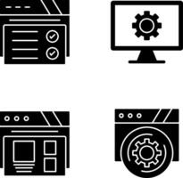 Web Browser and Monitor Screen Icon vector