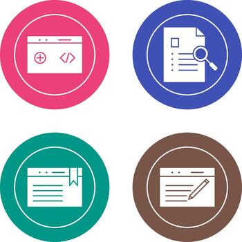 limpiar código y caso estudiar icono vector