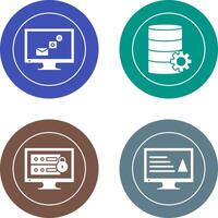 digital marketing and database management Icon vector