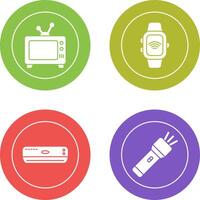 Television and Smart Watch Icon vector