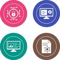 Data Security and Content Production Icon vector